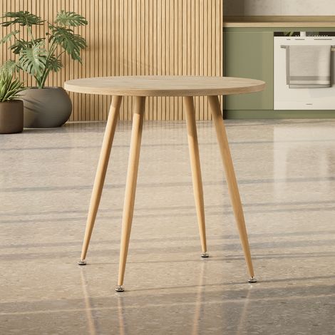 Mesa de comedor / cocina Corin 80x80x75 cm para 2 a 4 personas  Tablero en melamina de 25 mm  Patas metálicas efecto madera  MOG Casa (1/5)