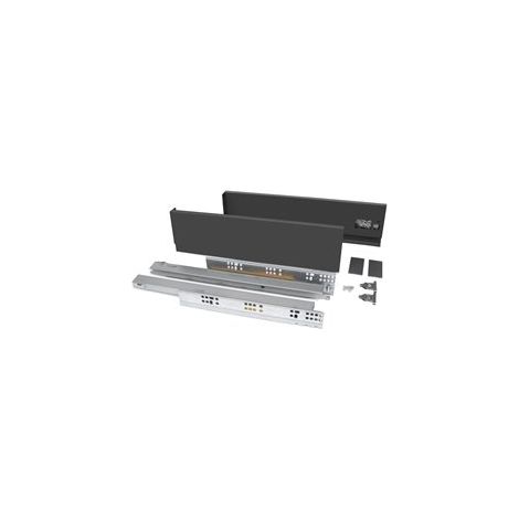 Emuca Tiroir extérieur Vertex 40kg hauteur 93mm, profondeur 550mm, Acier, Gris antracite - talla