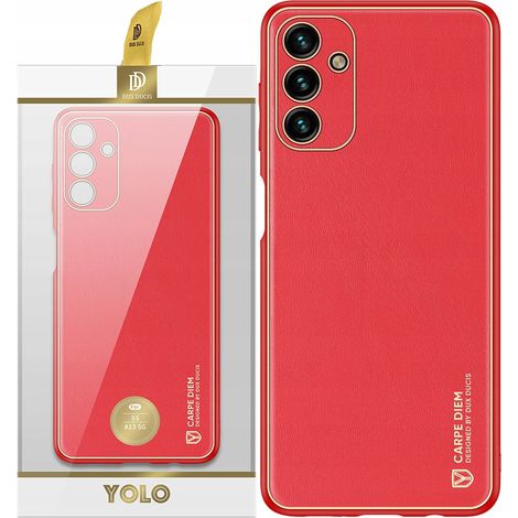 Étui élégant Dux Ducis Yolo en cuir écologique pour Samsung Galaxy A13 5G rouge (1/5)