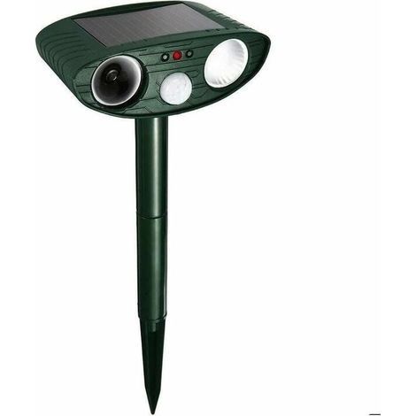 Répulsif pour Animaux - Repulsif Chat Ultrasonique à énergie Solaire - Chasse Taupe - Lumière LED - Étanche - Détecteur de Mouvement - Anti Chien Chat Pigeons Écureuil Loir Oiseaux de Jardin Cour Cha (1/4)