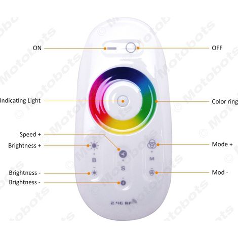 2.4G RGB Full-Touchscreen Controller, Seven-Color LED Controller, RGB Touch Sensing Controller (1/4)