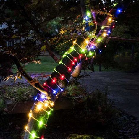Guirlande solaire multicolore de 200 leds