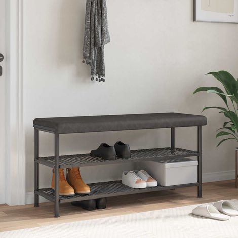 vidaXL Coussin de banc Simili cuir Noir Profondeur 35 cm (1/5)