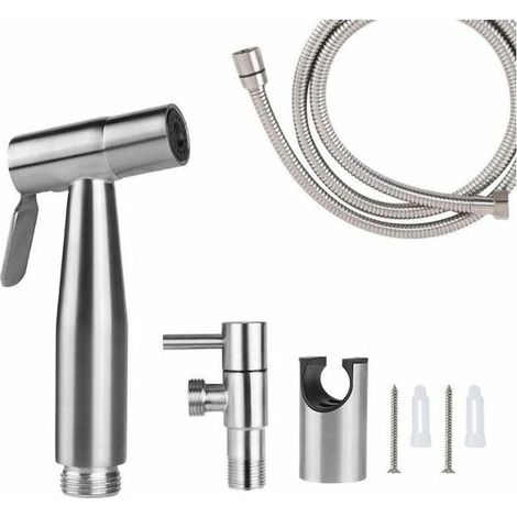 Toilet spray head, bidet spray head, 150 cm, brushed (1/5)