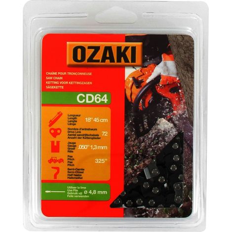 Catena motosega quadrata 325" 050 (1,3mm) 72 trascinatore (E72) OZAKI