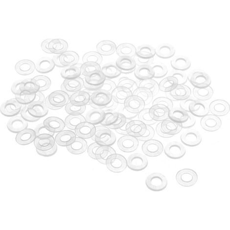 Rondelle Nylon Plat Joint Étanchéité M4 8.5mm OD 4mm ID 1mm Épaisseur pour Robinet Tuyau Eau Transparent Paquet de 300 (1/5)