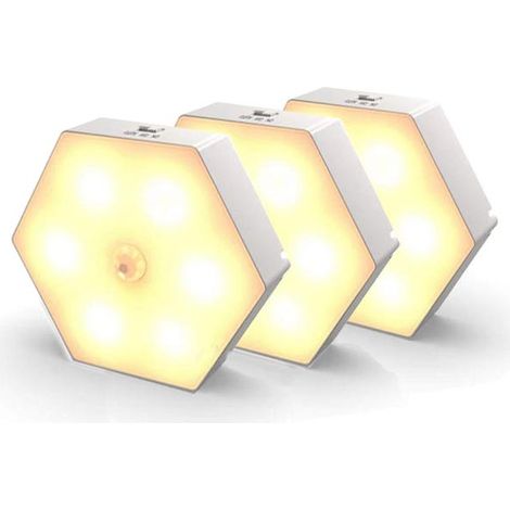 Nachtlicht mit Bewegungssensor, Bewegungslicht mit Batterie, automatisches Ein-/Aus-Nachtlicht, LED-Bewegungssensor