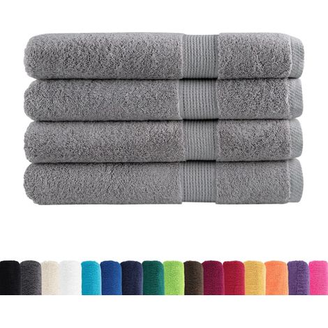 Toallas de sauna SOLUND 4 unidades gris 80x200 cm 600 gsm vidaXL