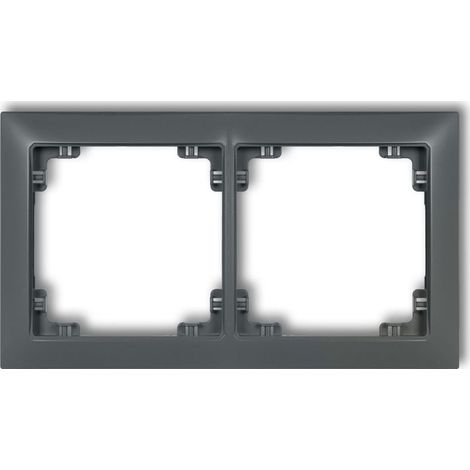 Plaque de finition Karlik 28drso-2 plastique gris 90.20x161.80 mm (1/2)
