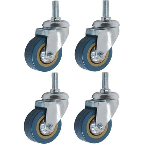 Lot de 4 360° Roulettes pour Meubles 75mm M10 Roulette Charge Lourde Pivotante..DEBUNS (1/5)