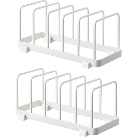 2 PiècesAssiette Organisateur, Égouttoir à Vaisselle, Supports à Assiettes, Organisateur d'Étagère à Assiettes, Rangement (1/4)