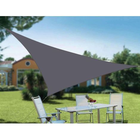 Voile d'ombrage triangulaire anti-UV à 98 % pour jardin extérieur - 3 x 3 x 3 m (1/5)