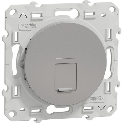 SCHNEIDER ODACE PRISE RJ45 GRADE 1 CATÉGORIE 6 ALUMINIUM - S530475 (1/3)