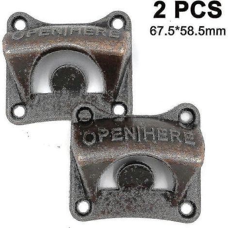 Lot de 2 ouvre-bouteilles muraux, dimensions : 6,7 x 5,9 cm (1/5)