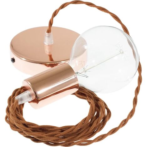 Lampada creative-cables tc23 cavo tessile rame 2m (1/3)