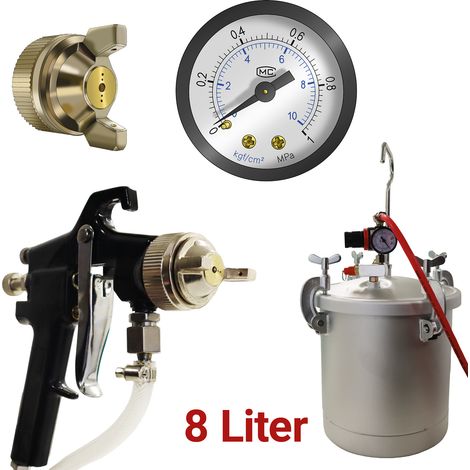 Bituxx Druckluft Farbsprühgerät 8L Lackierpistole Spritzpistole Lackpistole Spray Farbpistole Lackiermaschine