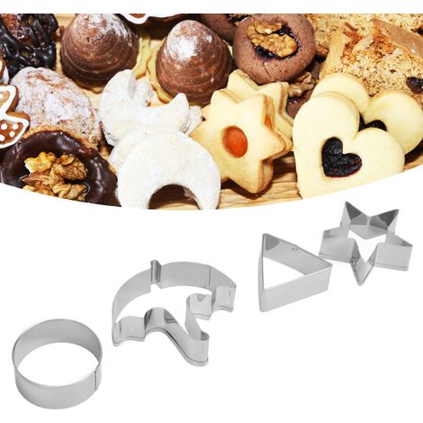 Ponto Edelstahl-Bonbonform, 5-teiliges Set, Pontoon-Spiel, Bonbon-Set mit fünfzackigem Sternschirm, Kekse (1/5)