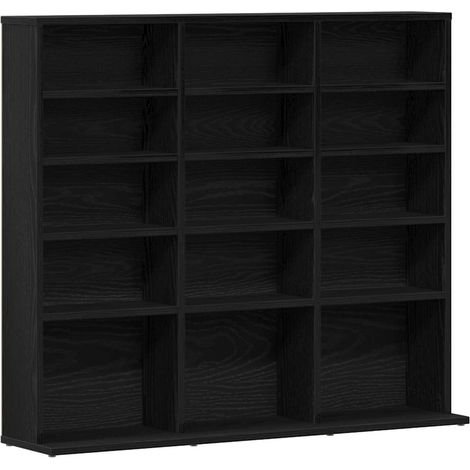 Maison Exclusive - Mueble para CD roble negro 100x23x89,5 cm made