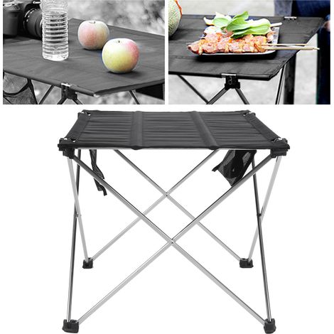 Table de pique-nique pliante portable en tissu, idéale pour le barbecue et les pique-niques en plein air (S) (1/5)