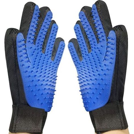 Pair of gloves for dogs and cats, pet grooming and massage gloves (1/4)