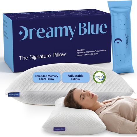Oreiller pour Dormir – Rembourrage en Mousse à mémoire de Forme déchiquetée loft réglable Housse Lavable en Rayonne dérivée de Bambou pour Les Personnes Dormant (1/5)