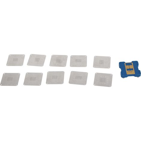 Leistungsstarkes magnetisches Verzinnungswerkzeug, Edelstahl-Reballing-Netz-Set für die Handy-Reparatur, kompatibel mit iPhone A8-A15 (1/5)