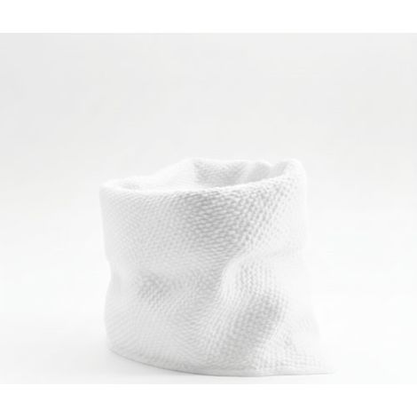 Vaso per piante moderno bianco in stile sacco di iuta
