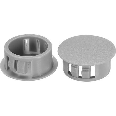 50 Pcs Bouchons de Trou en Plastique 20mm(13/16") Gris (1/5)