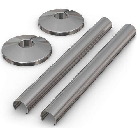 Talus - Chrome Polished Snap On Pipe Covers 200mm (1/2)