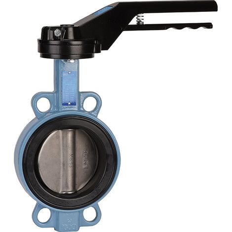 Vanne papillon Wafer TTV Papillon inox manchette NBR - à levier - Série 1152 Ø80