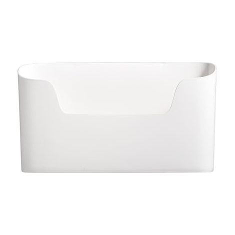 Boîte de rangement murale en plastique blanc - gain de place - idéale pour les brosses à dents et le dentifrice - peut également servir de porte-revues - parfaite pour la maison (1/4)