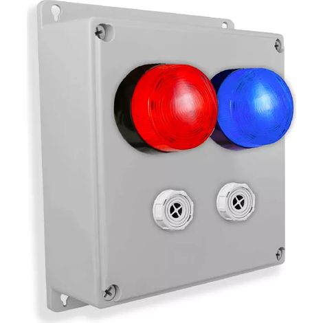 Boîtier d'alerte supplémentaire sans fil 2 sirènes + 2 flashs - Multi-alerte Haute-résistance 800m (Gamme PROTECT 800)