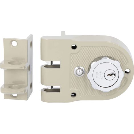 AMIG Serrure en applique et verrous 1396 60 mm Beige - Gauche (1/5)