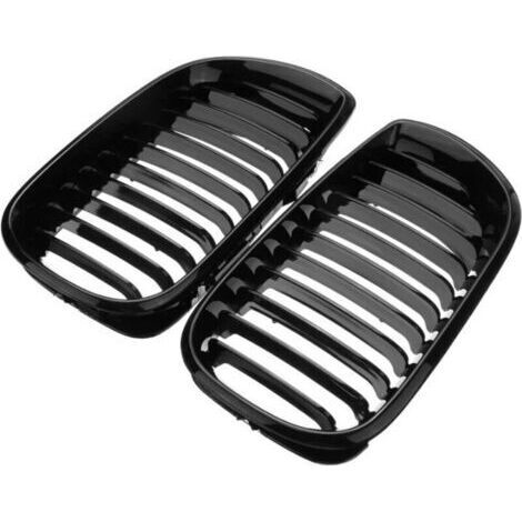 2 rejillas delanteras negras brillantes para BMW Serie 3 E46 de cuatro puertas (2002-2005) (1/3)