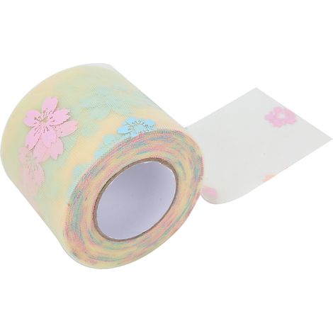Multi‑colors Translucent Organza Ribbon Webbing Gift Decoration Wedding Party SuppliesYellow (1/5)