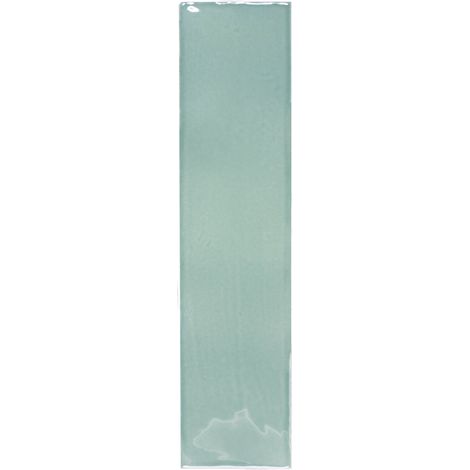 Carrelage TERRE 28x7cm Turquoise - Brillant 28x7 cm Turquoise - Brillant - - boîte de 0.55 m2