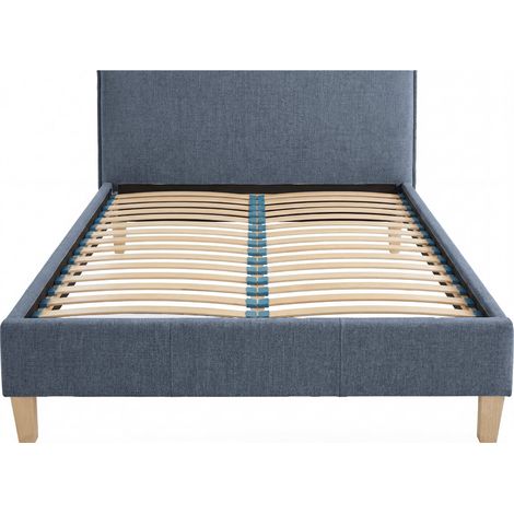AMORE - Lit tissu lisse Bleu 160x200cm (1/5)