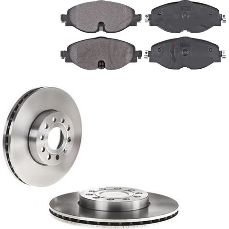 KIT FRENI ANTERIORI compatibile con VW GOLF ALLTRACK VII VARIANT (BA5,BV5) - DISCHI + PASTIGLIE OEM: P 85 126 , P 85 137 / 17521 , 17558 , 18430 /SOSTITUZIONE DIRETTA/BASSA POLVERE/SILENZIOSO