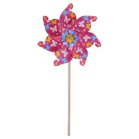 TrendLine Windrad Bunt Ø ca. 30 cm Windspiel Standhöhe: ca. 74 cm Windspirale