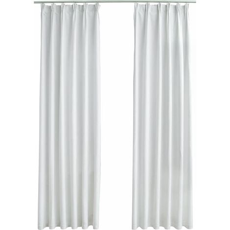 Maison Exclusive - Tende Oscuranti con Ganci 2 pz Avorio 140x225 cm