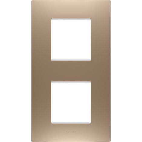 PLAQUE EGO 2+2P V CUIVRE DOUX GEWISS GW16024CS