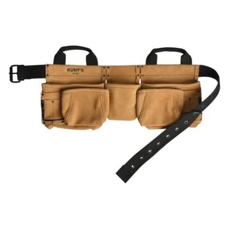 AP-622a Carpenters Apron 14 Pocket Split Grai