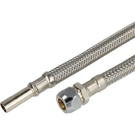 Flexible inox DN8 300 mm douille Diam 10 mm x raccord Diam 10 mm