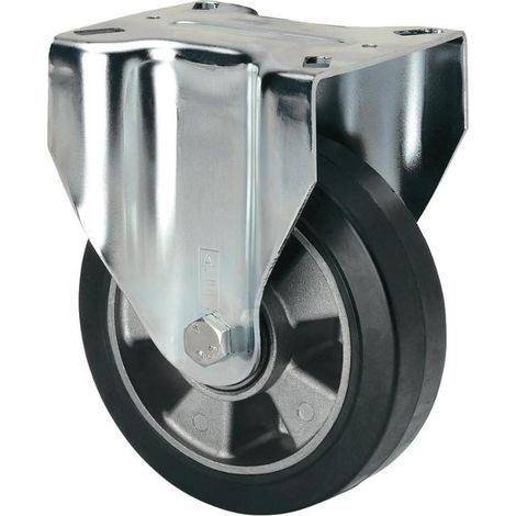 rueda fija 17zv100-deb aluminio-goma negra elastica eje bolas (1/2)