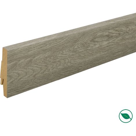 Forestea – Pack de 5 plinthes décoratives chêne khaki 2400 x 70 x 19 mm – PEFC 70% – Pour finition intérieure – Plinthe bois durable