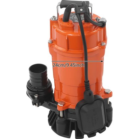 Tauchpumpe, hohe Förderleistung, robuste Bauweise, 700 W, Orange (1/2)