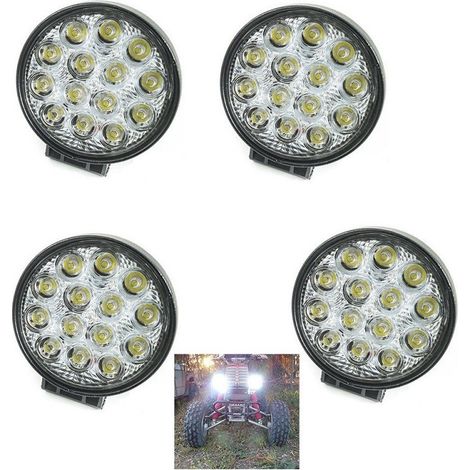Trade Shop - 4x 42w Led Light Faro Lampada Por Trabajador Auto Barca Camion Klw Suv 12v 24v - (1/2)