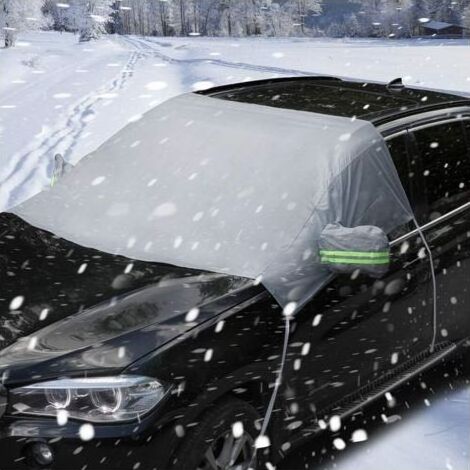Protection hiver pour pare-brise, anti-gel et neige, couverture réutilisable résistante (1/5)