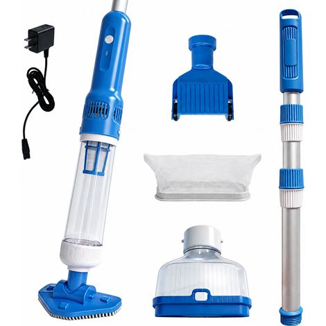 Aspirateur de piscine et spa sans fil 3 en 1 norme européenne bleu et blanc réf 0074 44 × 32,5 × 17 cm 1,7 kg – Livraison gratuite