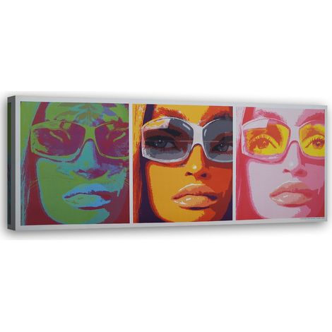 Image, Visage coloré d'une femme avec des lunettes - 90x30 (1/5)
